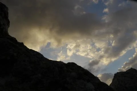 Sky and clouds of high contrast Foto stock
