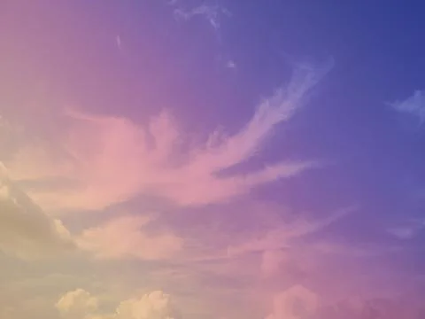 Sky and Clouds with a pastel background. Stock Illustration