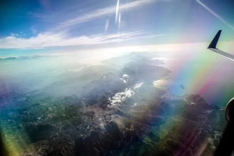 Sky and clouds from a plane over Montenegro 写真素材