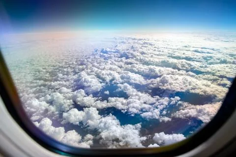 Sky and clouds from a plane over Montenegro 写真素材