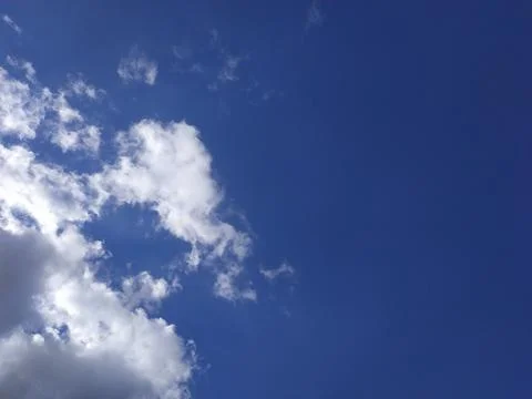 Sky and clouds with soft light from the sun Stock Photos