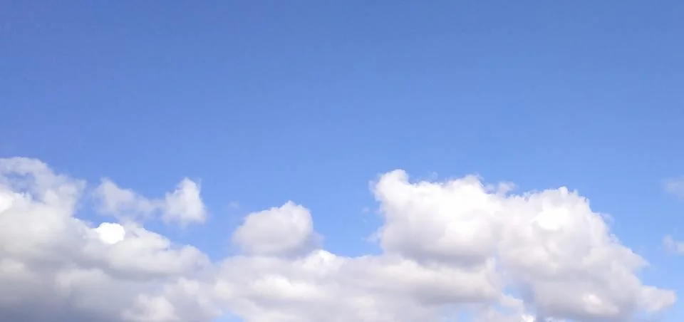 Sky and clouds with soft light from the sun Stock Photos