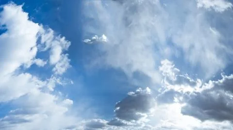 Sky and clouds summer nature Stock Photos