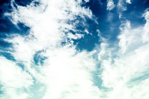 Sky and clouds summer panorama Stock Photos
