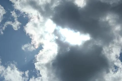 Sky and clouds with sunlight Stock Photos