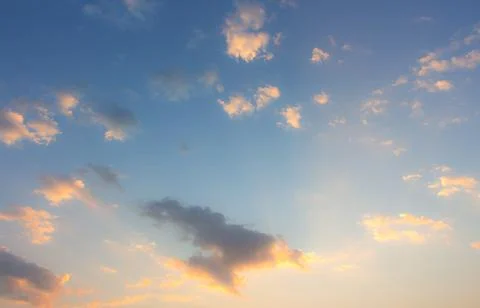 Sky and Clouds on sunrise. Stock Photos