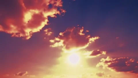 Sky and clouds at sunset background Stock Footage 182361078