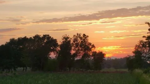 The sky and clouds before sunset. Stock Photos
