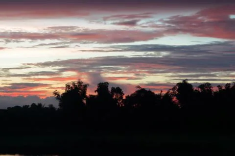 The sky and clouds before sunset. 스톡 사진