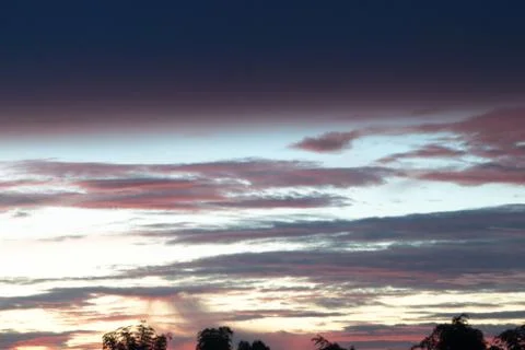 The sky and clouds before sunset. Stock Photos