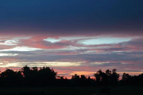 The sky and clouds before sunset. 스톡 사진