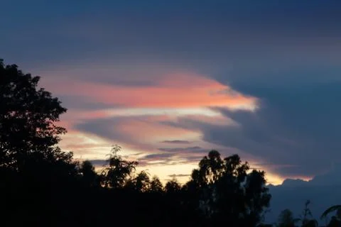 The sky and clouds before sunset. Stock-Fotos