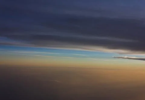 Sky and clouds at sunset Stock Photos