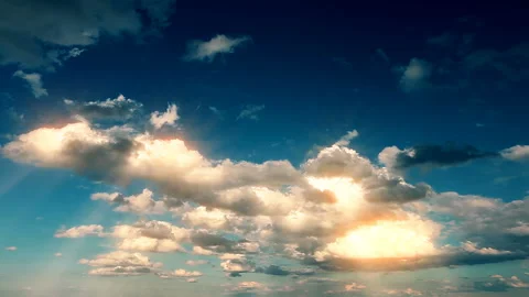 Sky and clouds. sunset. timelapse. Stock Footage 122680498