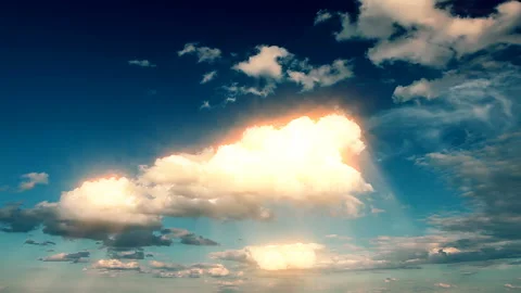 Sky and clouds. sunset. timelapse. Stock Footage 122680637