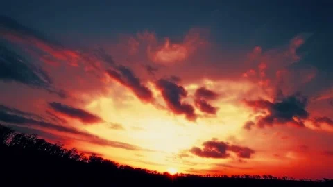 Sky and clouds. sunset. timelapse. Stock Footage 145406688