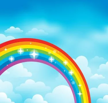 Sky and clouds theme image - illustration. Illustrazione stock