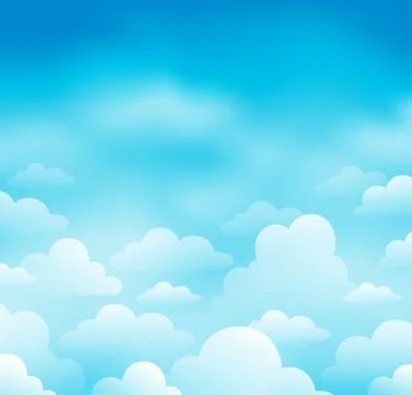 Sky and clouds theme image - illustration. Illustrazione stock