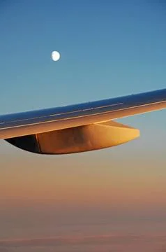 Sky and clouds Through Flight Window Stock Photos