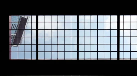 Sky and Clouds Through the Roof Window Видео 54836722