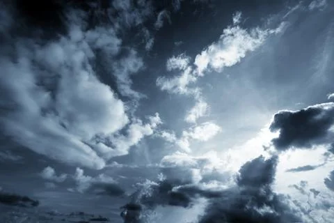 Sky and dark clouds Stock Photos