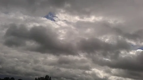 Sky and dense rain clouds floating on it Stock Footage 80861743