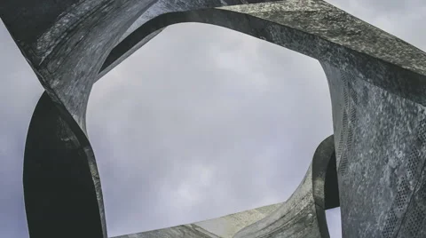 Sky and Futuristic Structure Stock-Footage 58842352