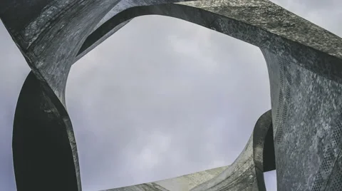 Sky and Futuristic Structure Stock-Footage 66451511