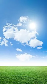 Sky and grass Foto stock