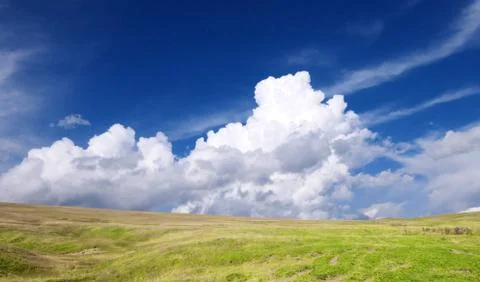 Sky and grass Stock Photos