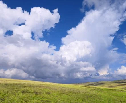 Sky and grass Stock Photos