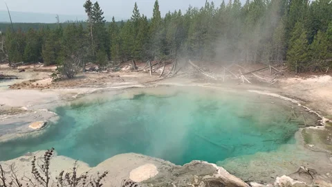 Sky and Hot Spring HD Stock Footage 179096746