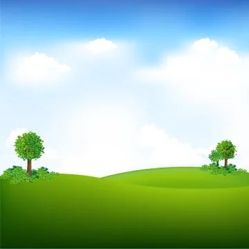 Sky and landscape Stock Illustration