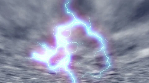 Sky And Lightning Stock-Footage 34942737