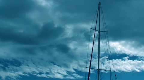 SKY AND MASTS 2 Stock Footage