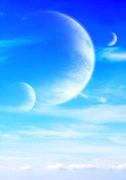 Sky and planet Stock Illustration