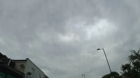 Sky and Rain Clouds over Luton and London Cities of England UK Stock Footage 318776716