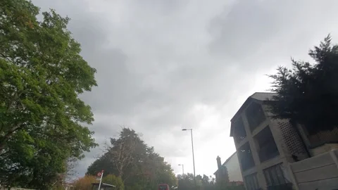 Sky and Rain Clouds over Luton and London Cities of England UK Stock Footage 318798353