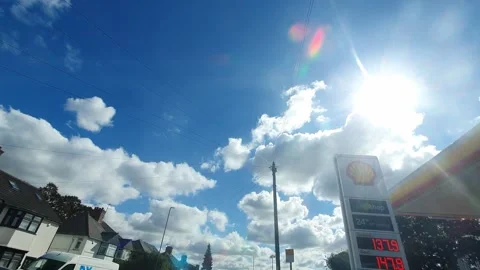 Sky and Rain Clouds over Luton and London Cities of England UK Stock Footage 318809989