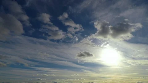 Sky and the Sun With Clouds - Timelapse Video stock 86175818