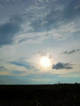 Sky and sun 스톡 사진