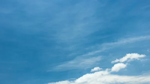 Sky And Thin Clouds - 3K Stock Footage 30253805