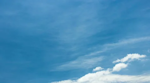 Sky And Thin Clouds - 4Ka Stock Footage 30255554