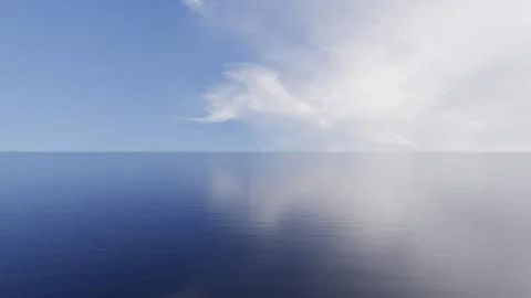 Sky and water reflection white cloud over water Stock-Fotos