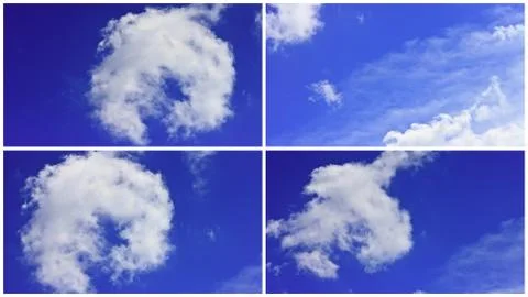 Sky and white clouds Stock Photos