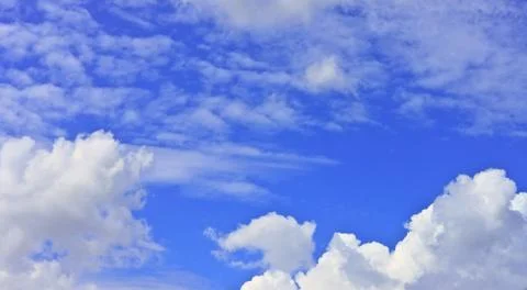 Sky and white clouds Stock Photos