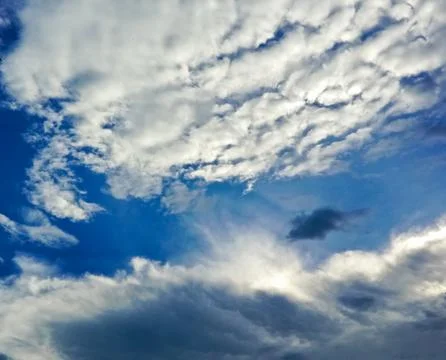 Sky and white clouds Stock Photos