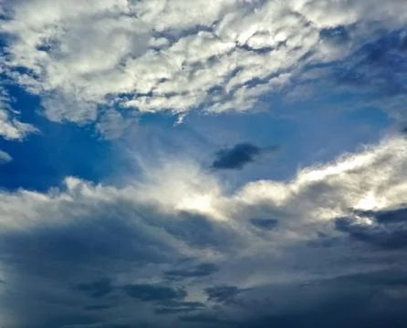 Sky and white clouds Stock Photos