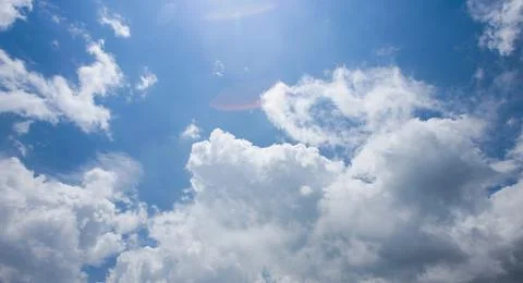 The sky and white clouds Stock Photos
