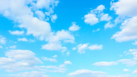 Sky and white cumulus clouds - loop timelapse Stock Footage 90514346